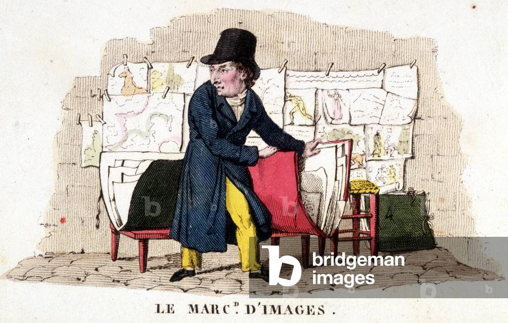 The image merchant - engraving, 19th century