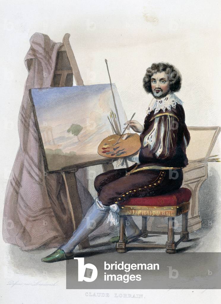 Claude Gellee dit Lorrain (1600-1682) French painter- in “” Le Plutarque francais””, by Mennechet, Paris, 1844-47