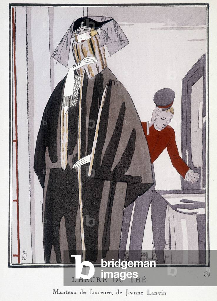Pelzmantel von Jeanne Lanvin, „La Gazette du bon ton“, 1922.