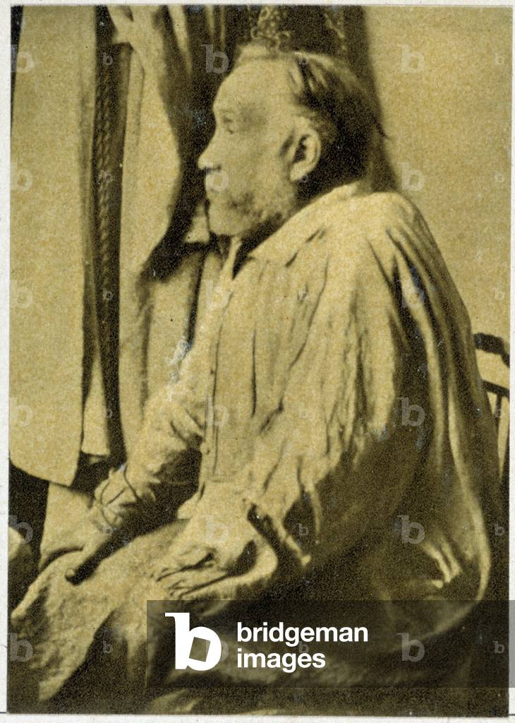 Edgar Degas in 1894 (b/w photo)
