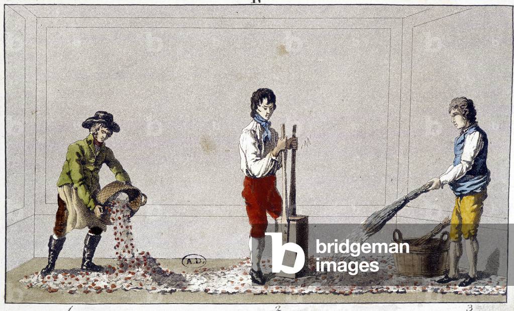 Decoration: one of the stages of floor paving, 1810
