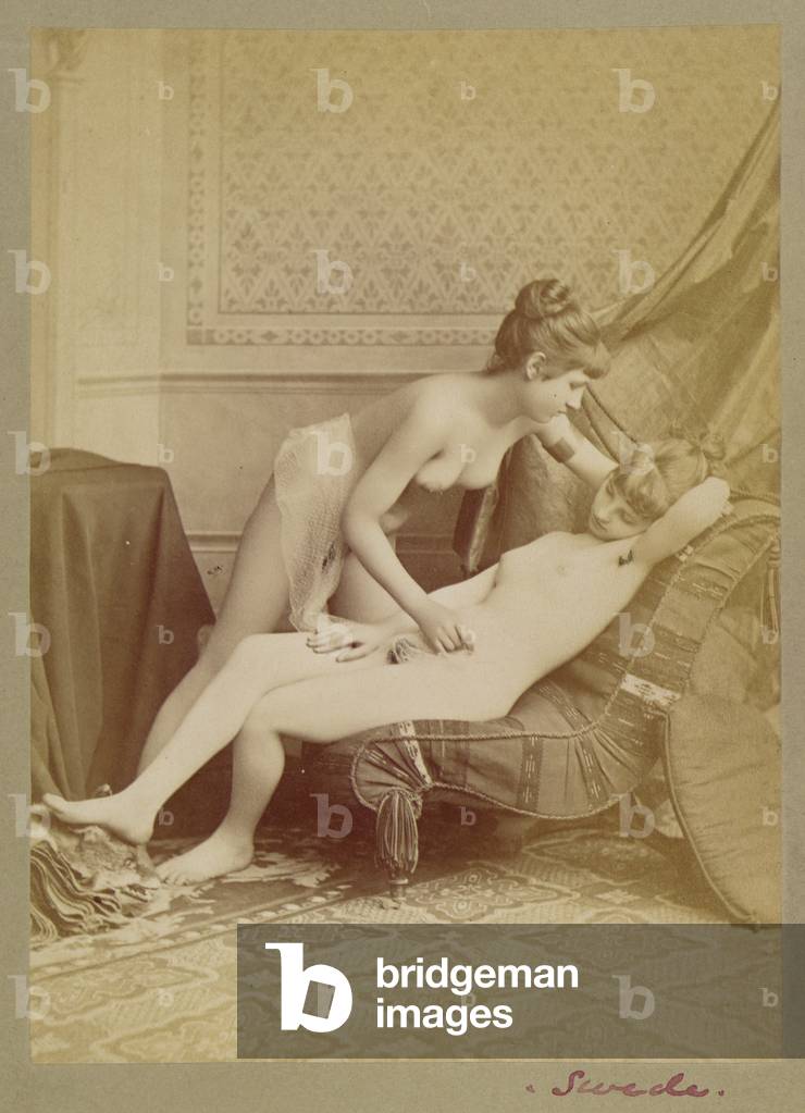 Two Nude Models, c.1890 (albumen print)