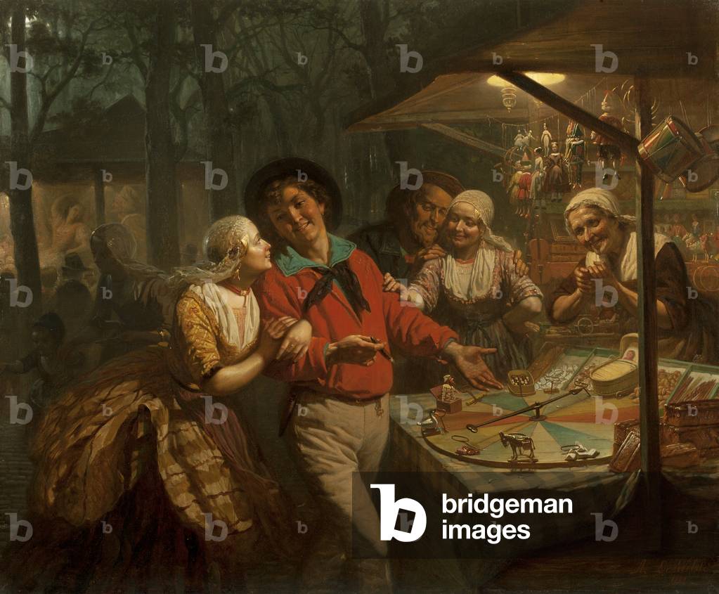The Wheel of Fortune, 1861 (oil on canvas)