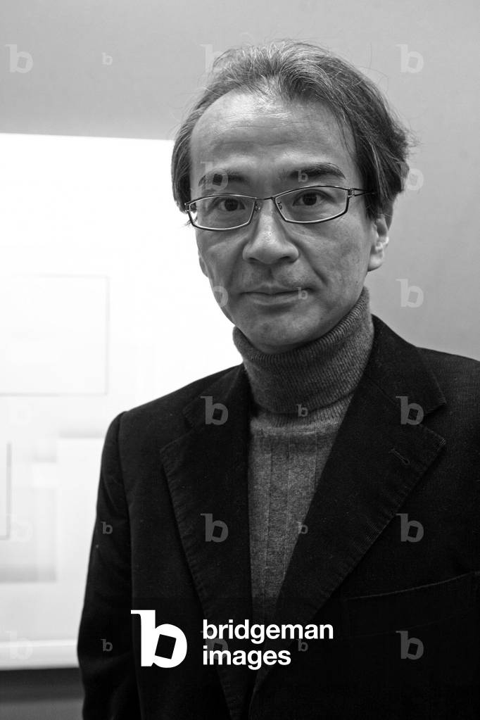 Portrait of Muneki Suzuki, Japanese artist. Opening of the Art en Capital Salon, at the Grand Palais in Paris on November 21, 2008.