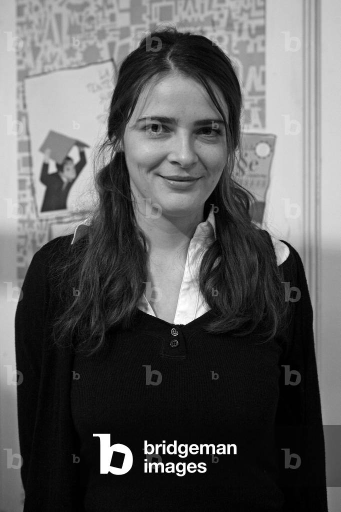 Portrait of Laure du Fay, French cartoonist. 36th Angouleme International Film Festival 2009.