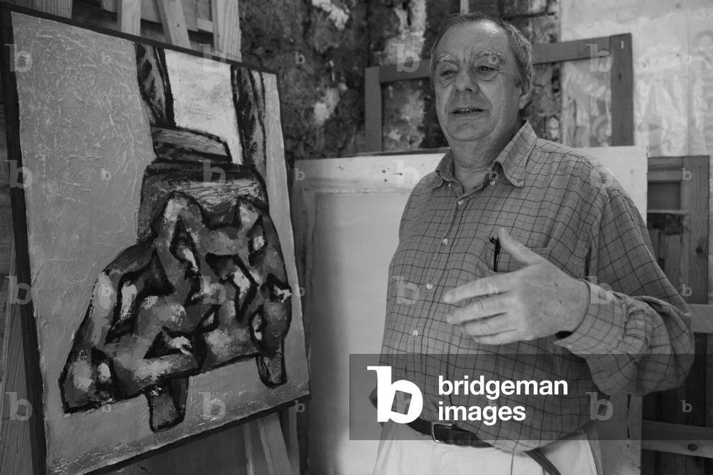 Portrait of Tristan Bastitt, French painter, in his studio in Paris in 2008.