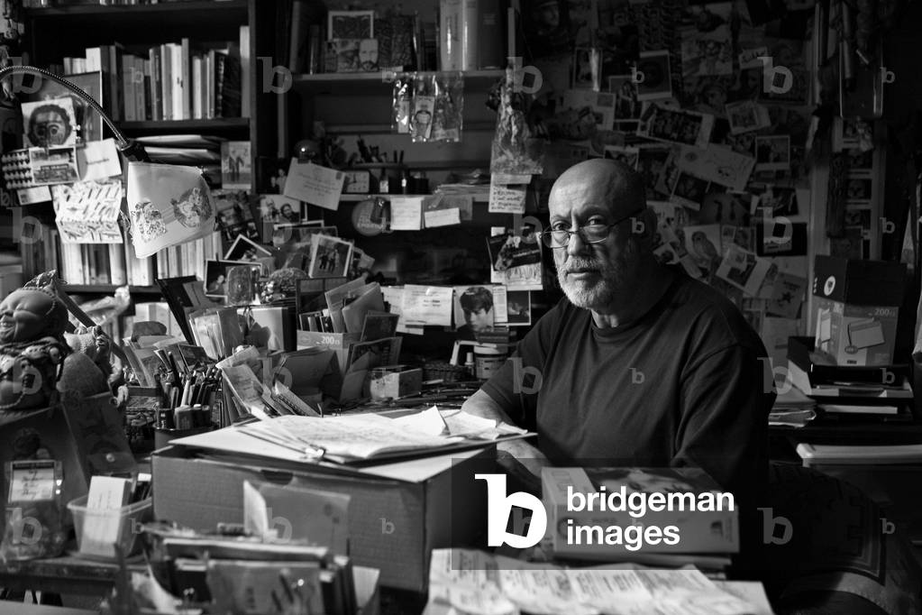 Portrait of Michel Nedjar, painter and sculptor, in his studio in Paris in 2007.