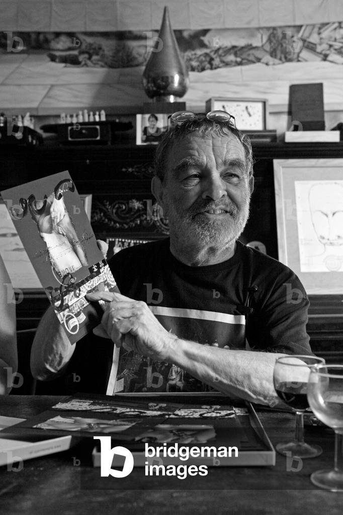 Portrait of Fernando Arrabal, Spanish writer and film director, Transcendant Satrape of the College of Pataphysics. At Fernando Arrabal on August 21, 2009.