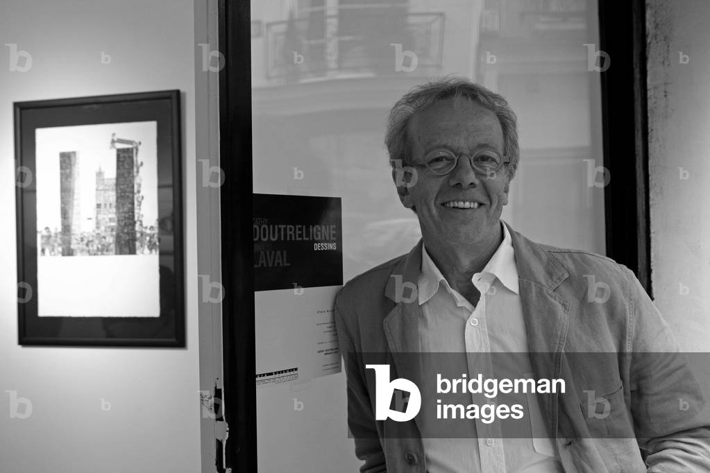 Portrait of Arnaud Laval, French architect and designer. Opening of the exhibition Cathy Doutreligne and Arnaud Laval. Gallery Clara Scremini. Paris on 18 June 2009.