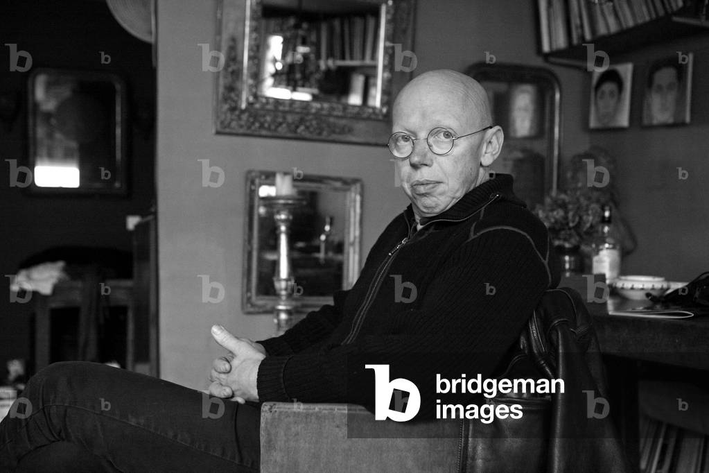 Portrait of Vincent Corpet, French painter, in his studio in Paris in 2008.
