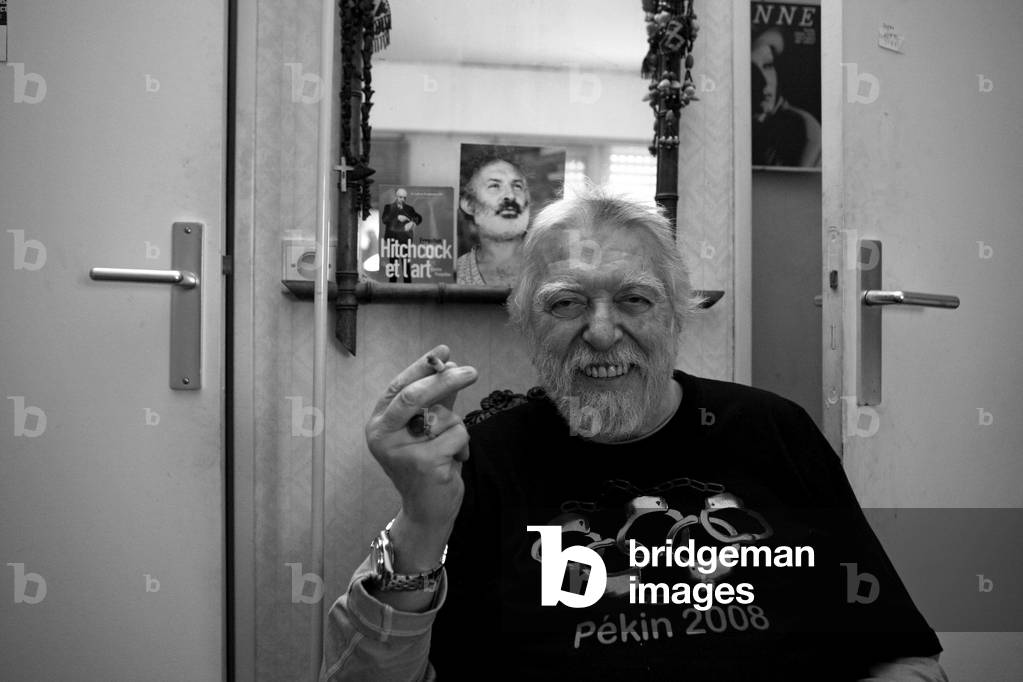 Portrait of Joseph Julien Guglielmi, poet, in his office in Paris in 2008.
