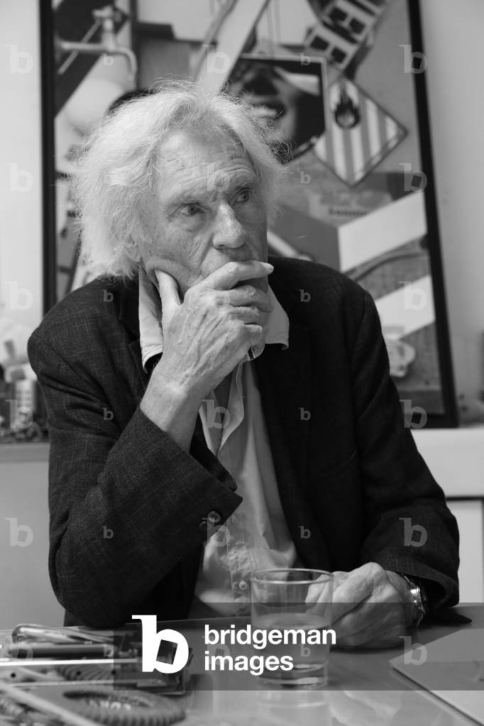 Peter Klasen in his studio in Vincennes on September 7, 2017.