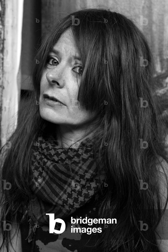 Portrait of Isabel Aguera, French painter, in his studio in Paris on September 07, 2009.
