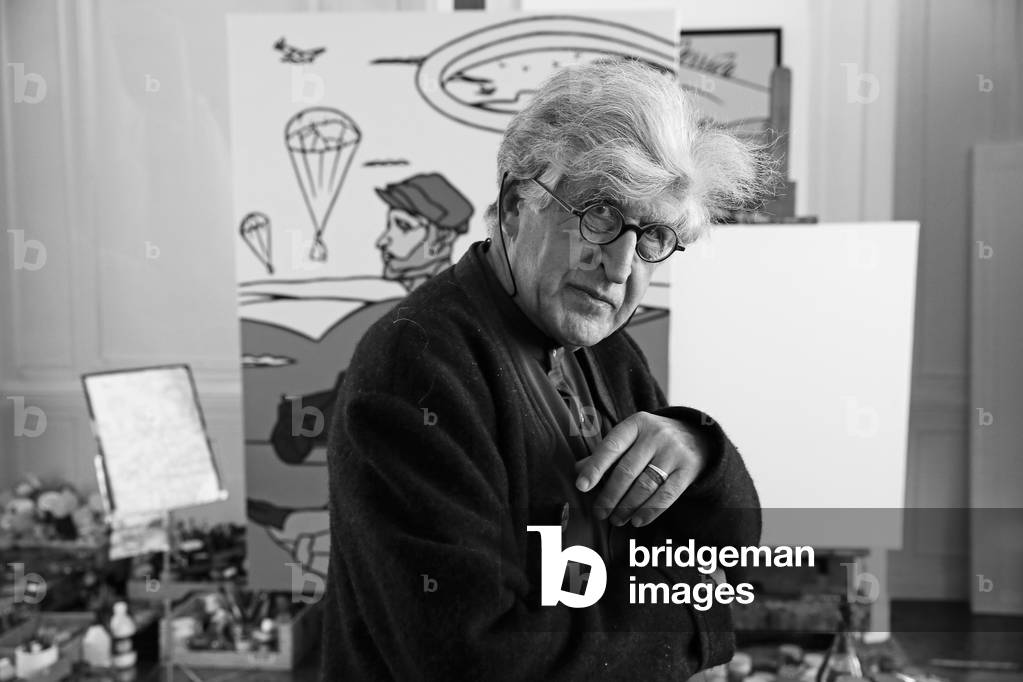 Valerio Adami, Italian painter. studio of Valerio Adami. Paris on 31 October 2014.