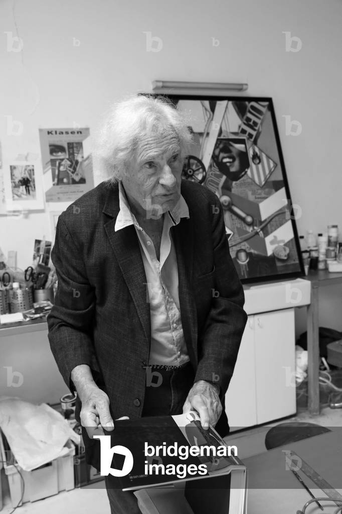 Peter Klasen nel suo studio a Vincennes il 7 settembre 2017.