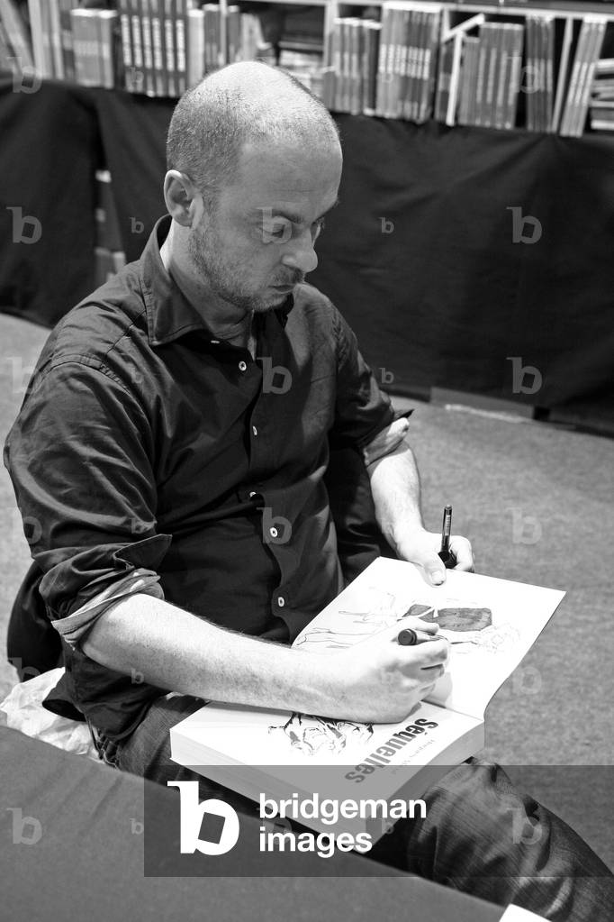 Portrait of Hugues Micol, French cartoonist. 36th Angouleme International Film Festival 2009.