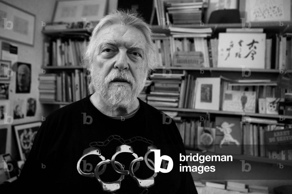 Portrait of Joseph Julien Guglielmi, poet, in his office in Paris in 2008.