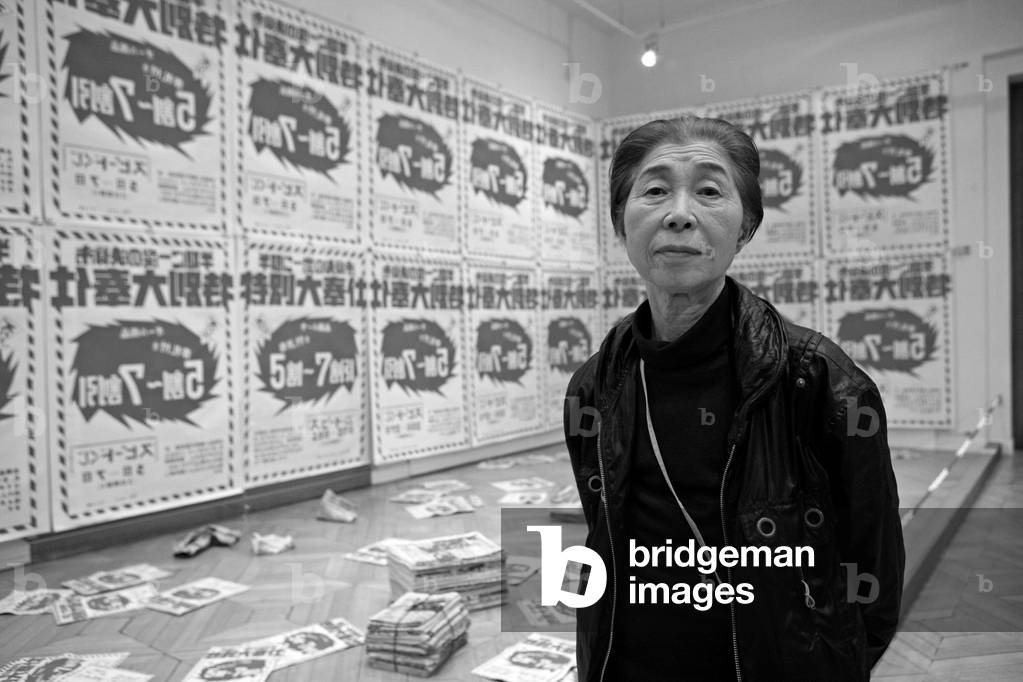 Portrait of Kimiyo Mishima, Japanese ceramist. Opening of the exhibition Resonances Contemporaines, 25 Japanese ceramists. National Museum of Ceramic, in Sevres on 12 March 2009.