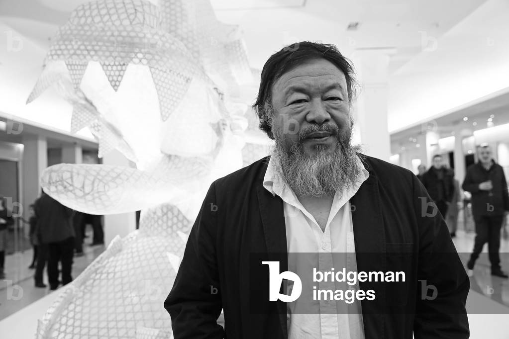 Ai Weiwei. Pre-opening of the exhibition Er Xi, by Ai Weiwei. Le Bon Marche Rive Gauche. Paris on 17 January 2016.