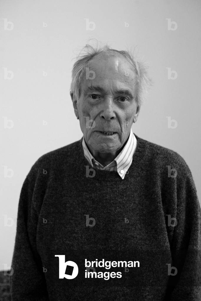 Portrait of Bernard Heidsieck, French poet, in his Paris apartment in 2008.