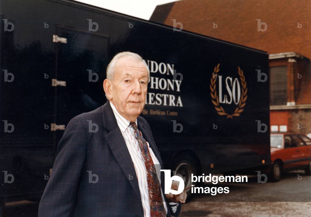 Malcolm Arnold during recording