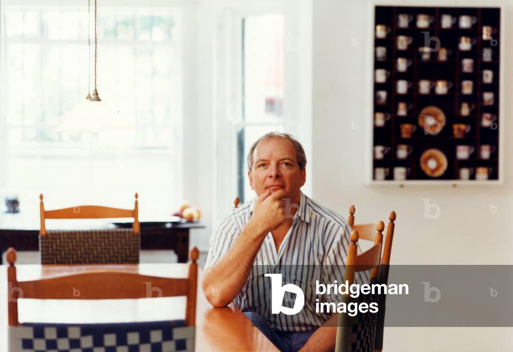 Christopher Hogwood sitting on
