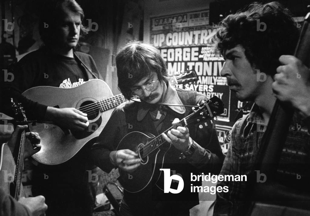 Bluegrass band playing beside