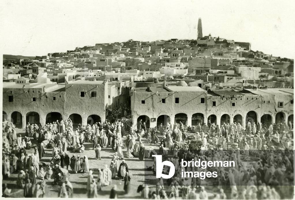 Africa, Algeria: general view of Ghardaia, 1930