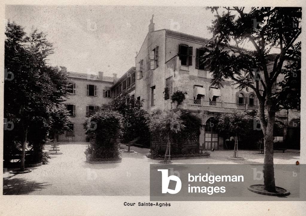 Constantinople, Turkey, Boarding School Our Lady of Sion: the Court of Sainte Agnes, 1890 - Lycee Our Lady of Sion