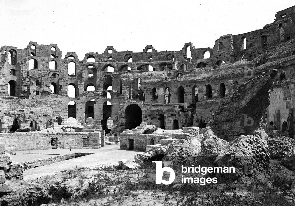 Tunisia, El Djem (El Jem): Roman ruins, 1900