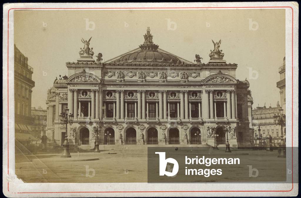 France, Ile-de-France, Paris (75): The facade of the Palais Garnier, 1870