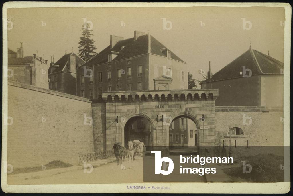 France, Champagne-Ardenne, Haute-Marne (52), Langres: The new door dating from 1855, 1880