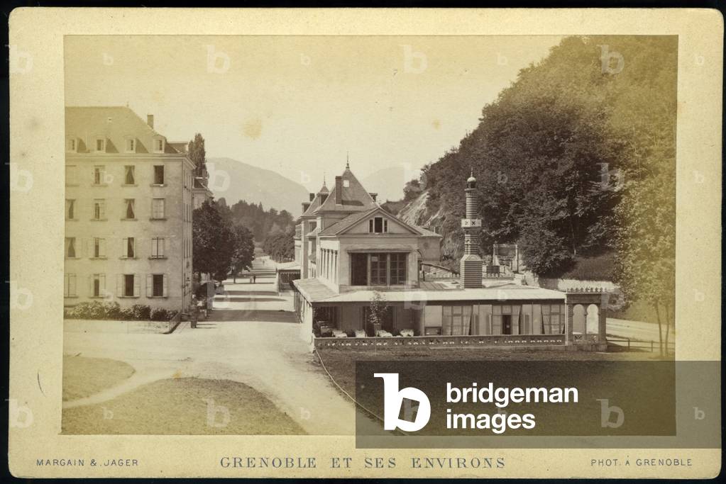 France, Rhone-Alpes, Isere (38), Grenoble: Grenoble, thermal baths with thermal architecture, 1870