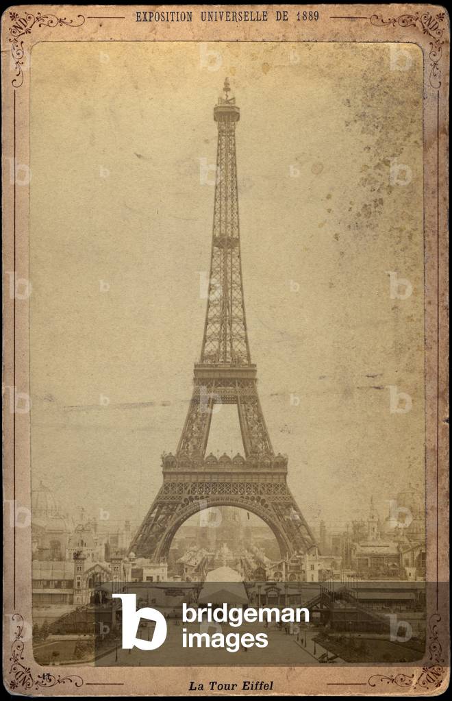 Francia, Ile-de-France, Parigi (75): Esposizione Universale, la Torre Eiffel di fronte ai disabili, 1889