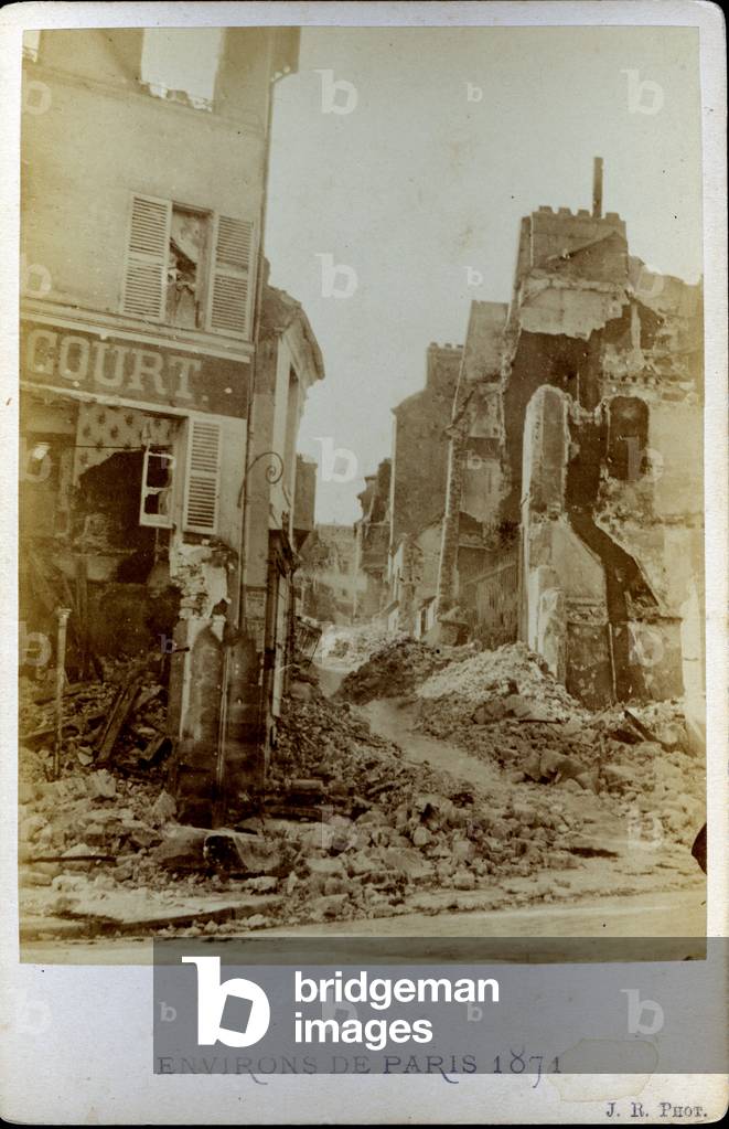 France, Ile-de-France, Paris (75): siege of Paris, ruins around Paris, 1871