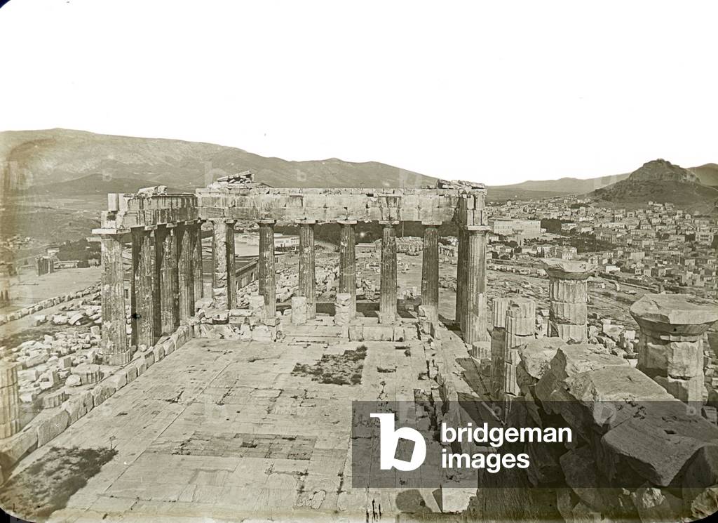 Greece, Athenes: The Acropolis of Athenes with archeological excavations, 1890