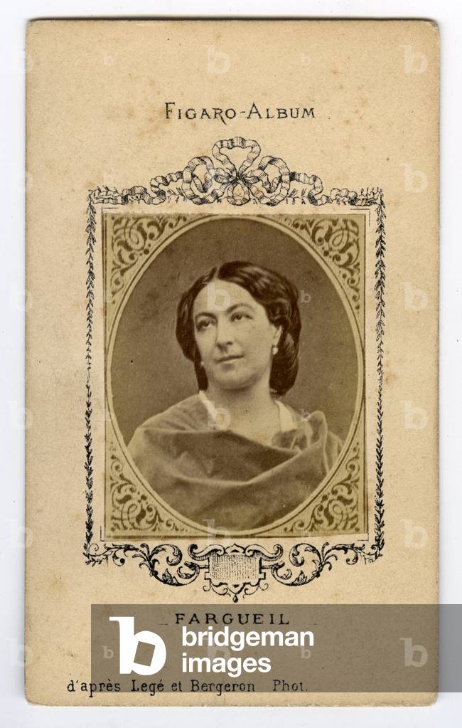 France, Portrait in the Figaro-album by the artist Anais Fargueil (1819-1896), 1865