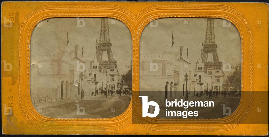 France, Ile-de-France, Paris (75): The Eifel Tower, the Pavilion of Algeria, 1889