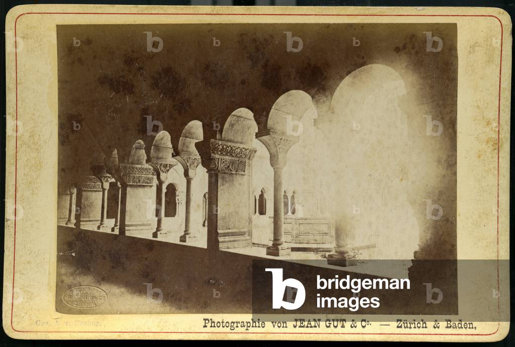 Canton of Zurich, Zurich: Cloister of the Fraumunster before its destruction, 1875