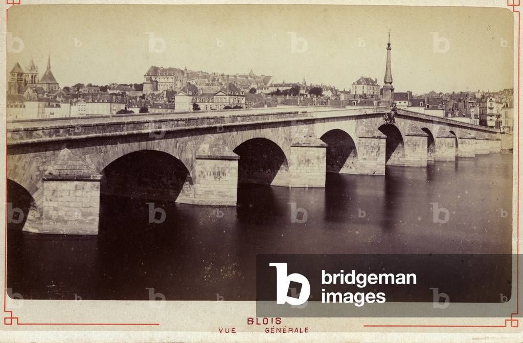 France, Centre, Loir-et-Cher (41), Blois: the bridge of Blois after its restoration, 1875