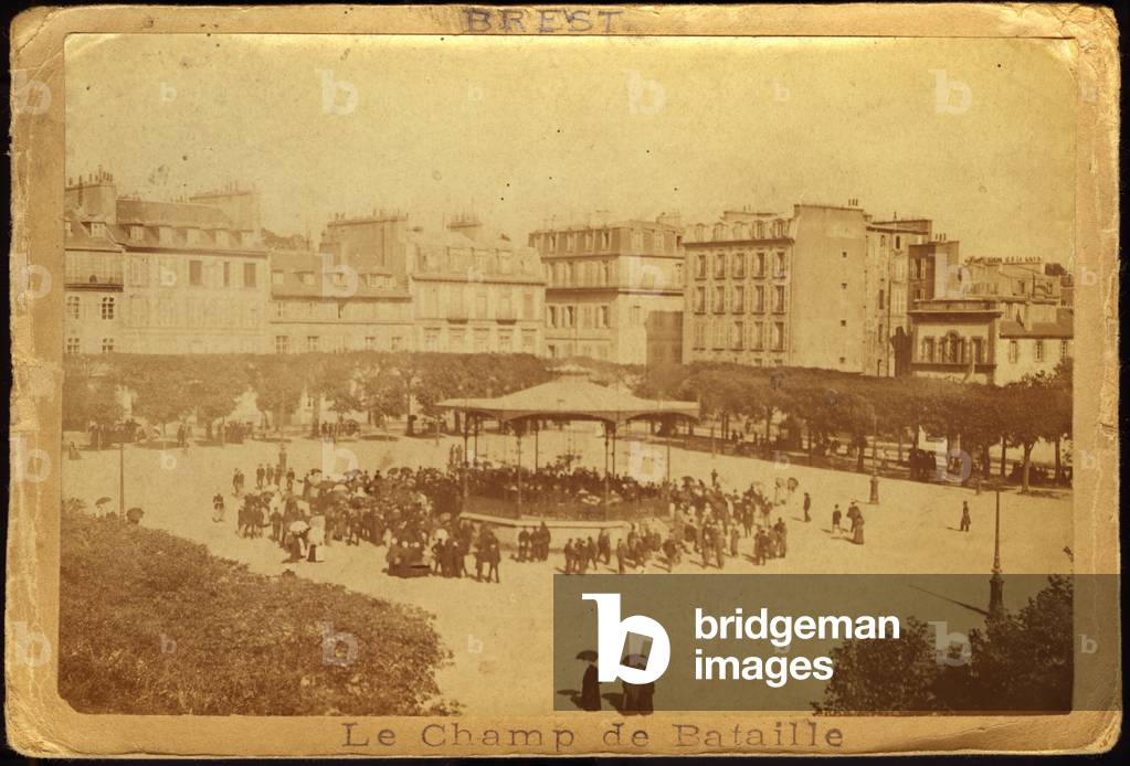 France, Brittany, Finistere (29), Brest: Military concert place battlefield in the new kiosk built in 1890