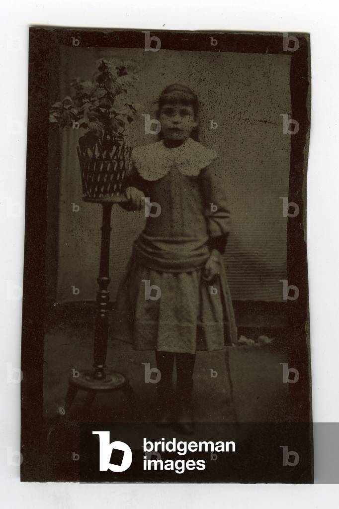 France, Portrait of a Girl on a Ferrotype, 1885