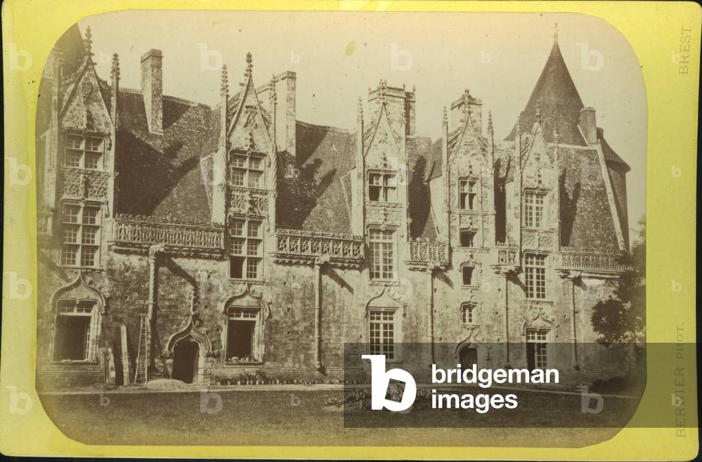 France, Brittany, Morbihan (56), Josselin: Le Chateau de Josselin, 1870