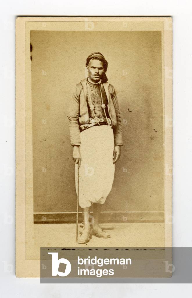 Sais (Sa el Hagar), Egypt, A notable in traditional dress, 1860