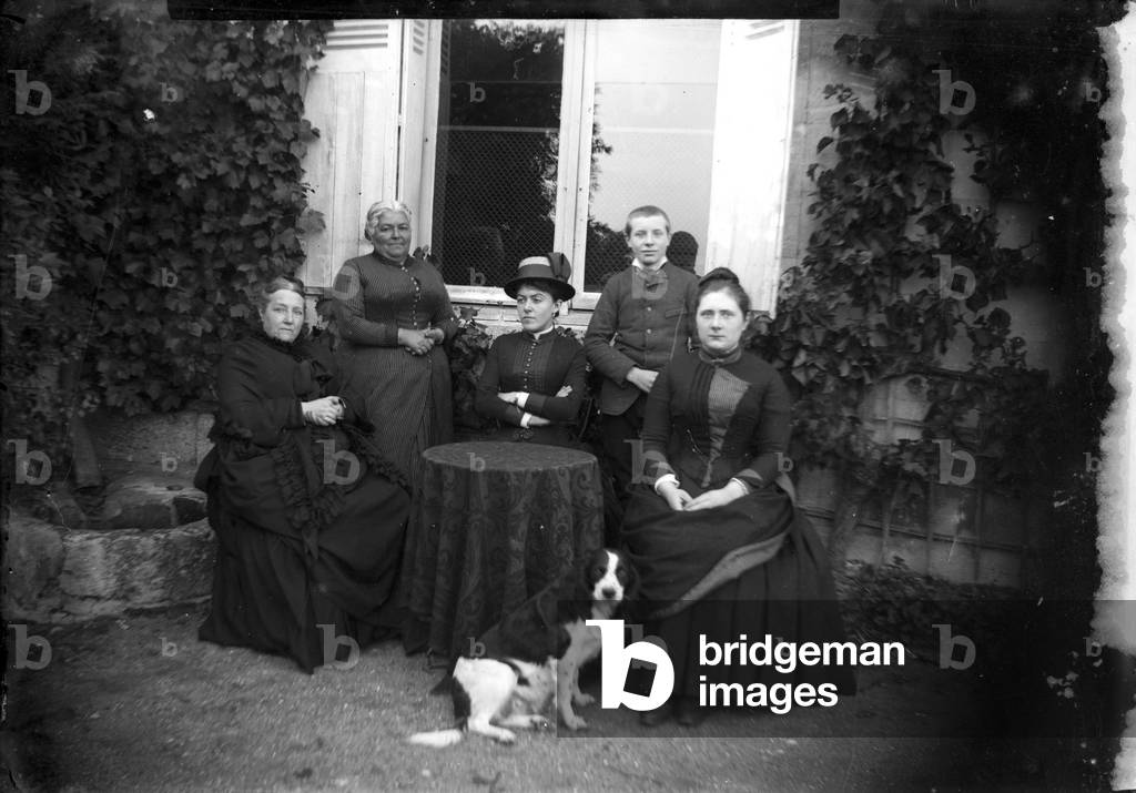 France, Centre, Indre-et-Loire (37), Blere: the Lemaitre family, 1880