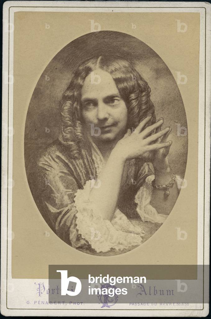 France, Ile-de-France, Paris (75): Photography of an engraving representing an aristocrat, 1870