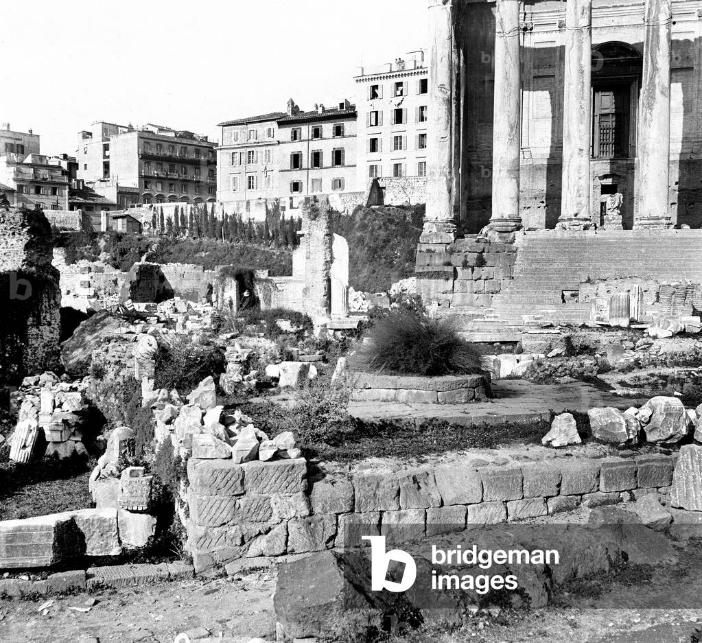 Italy, Lazio, Rome: ruins of the forum, 1895