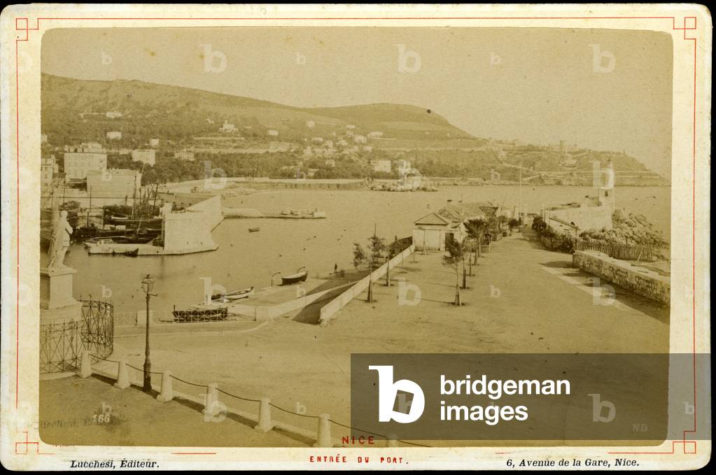 France, Provence-Alpes-Cote d'Azur, Alpes-Maritimes (06), Nice: The entrance to the port, 1885