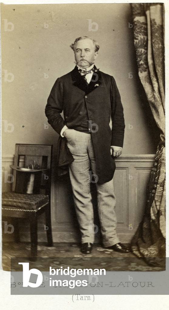 France, Midi-Pyrenees (Midi Pyrenees), Tarn (81): Portrait of Baron Philippe Edmond Catherine Marie de Carayon-Latour (Carayon Latour) (1811-1887), depute of the Tarn. France, Ile-de-France (Ile-de-France), Seine-et-Marne (77):