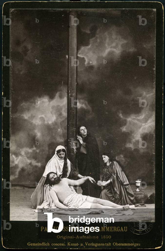 Baviere, Oberammergau: photograph of a mystery of passion, 1890
